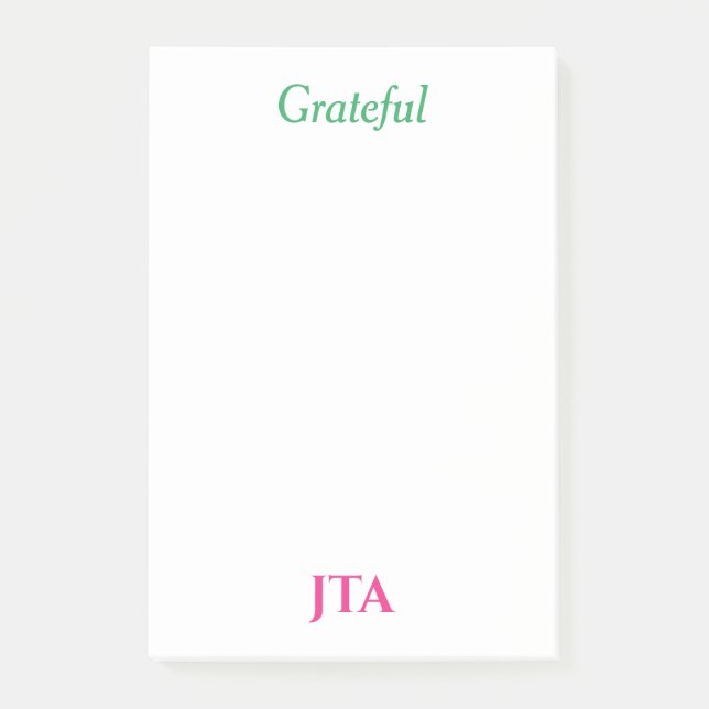 Bloco De Notas Notepad Grateful Monogramed (Frente)