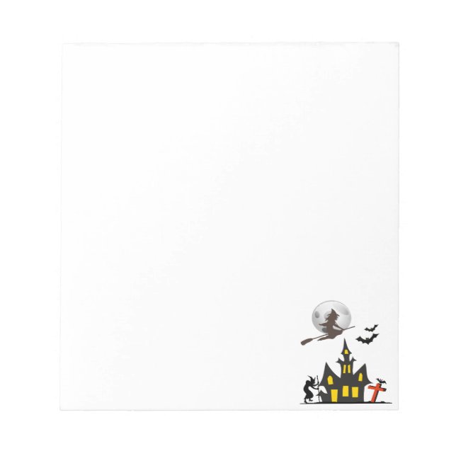 Bloco De Notas Notepad Halloween Haunted House (Frente)