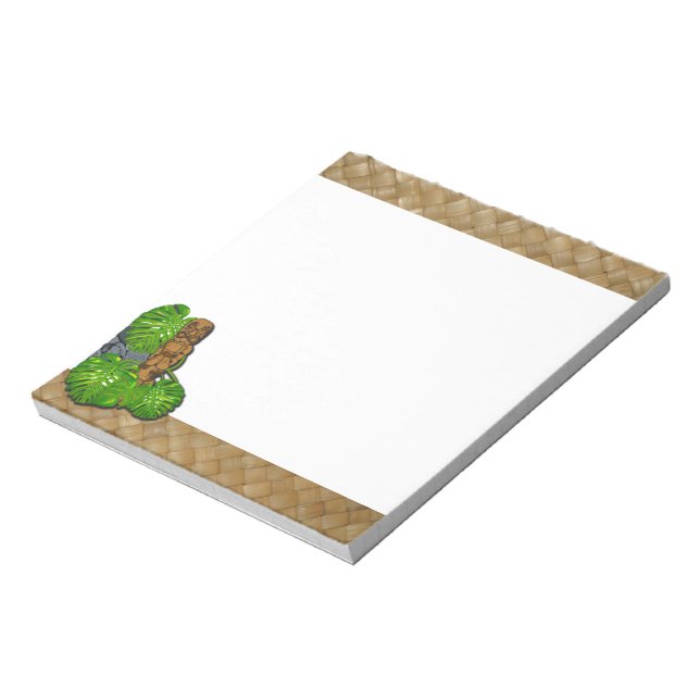 Bloco De Notas Notepad Hawaiian Tiki Lauhala 5,5" x 6" (Invertido)