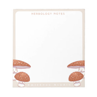 Bloco De Notas Notepad Herbology Mushroom