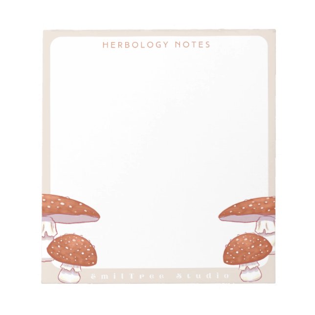 Bloco De Notas Notepad Herbology Mushroom (Frente)