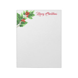 Bloco De Notas Notepad Holiday-Holly