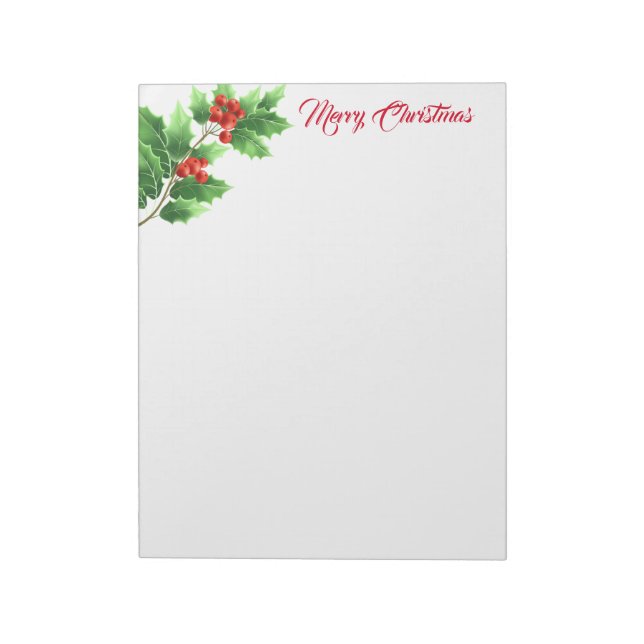 Bloco De Notas Notepad Holiday-Holly (Invertido)