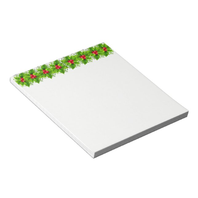 Bloco De Notas Notepad Holiday-Holly (Inclinado)