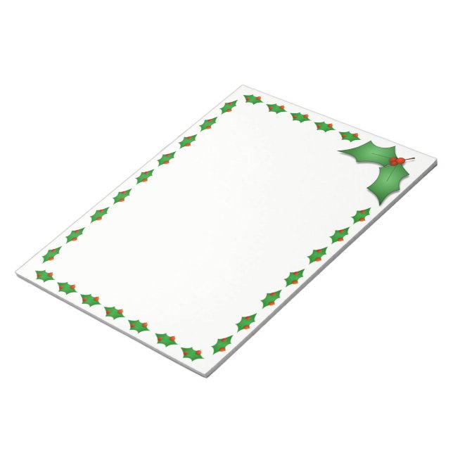 Bloco De Notas Notepad Holiday-Holly (Inclinado)