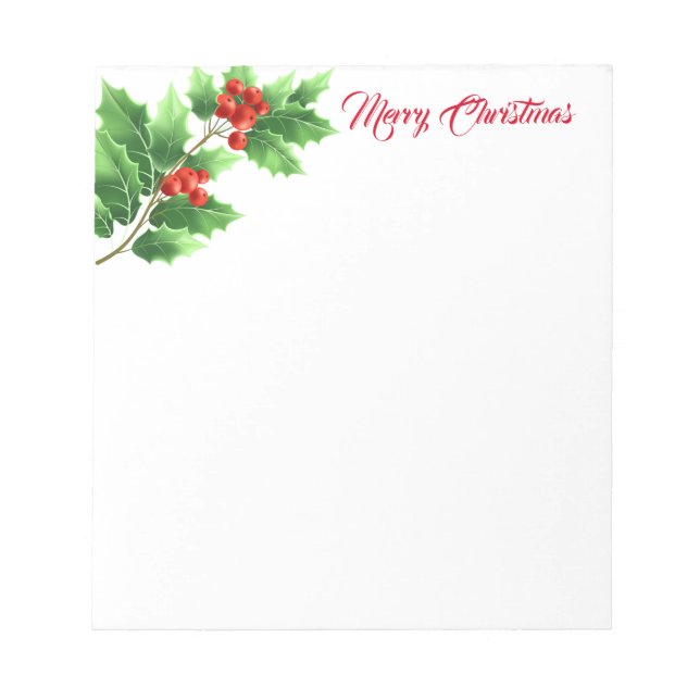Bloco De Notas Notepad Holiday-Holly (Frente)