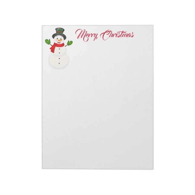 Bloco De Notas Notepad Holiday-Snowman (Invertido)