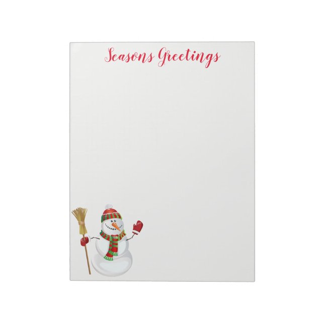 Bloco De Notas Notepad Holiday Snowman (Invertido)