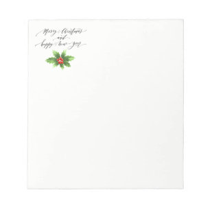Bloco De Notas Notepad Holly Notepad de Natal