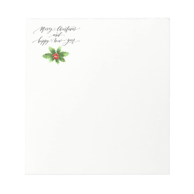 Bloco De Notas Notepad Holly Notepad de Natal (Frente)