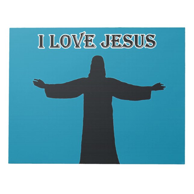 Bloco De Notas Notepad  i love jesus (Frente)