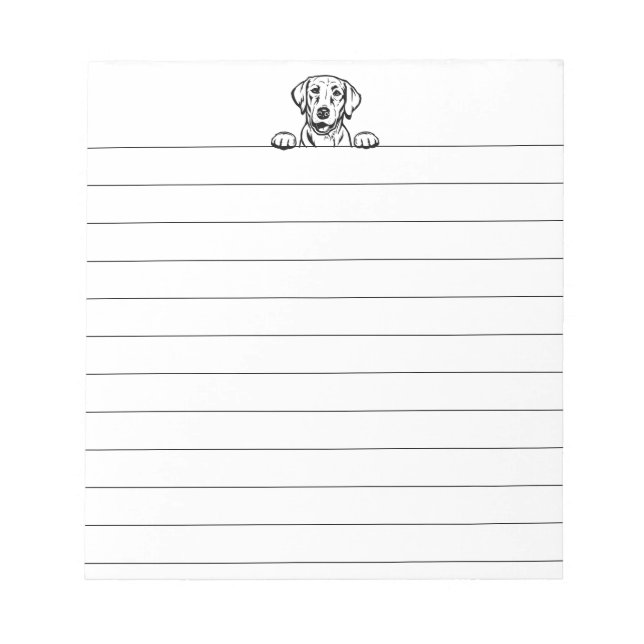 Bloco De Notas Notepad Labrador linhado de 5,5"x6" (Frente)
