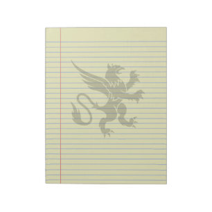 Bloco De Notas Notepad Legal do Gothic Tribal Griffin Fantasy