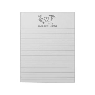 Bloco De Notas Notepad Lined Com Amor De Paz