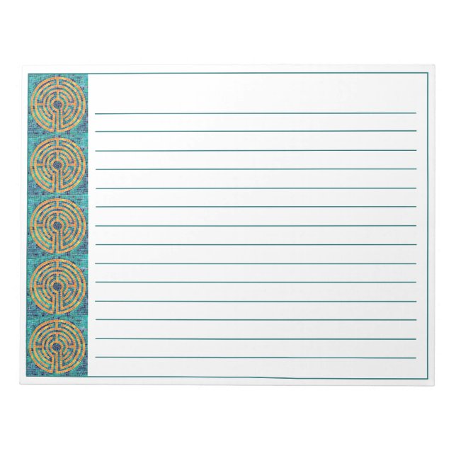 Bloco De Notas Notepad + Linhas LABYRINTH II 11"x8.5" (Frente)