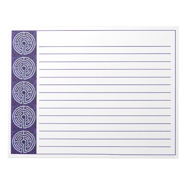 Bloco De Notas Notepad + Linhas LABYRINTH VIII 11"x8,5" (Frente)