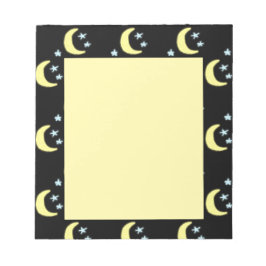 Bloco De Notas Notepad Lua Brilhante (Preto e Amarelo Suave)