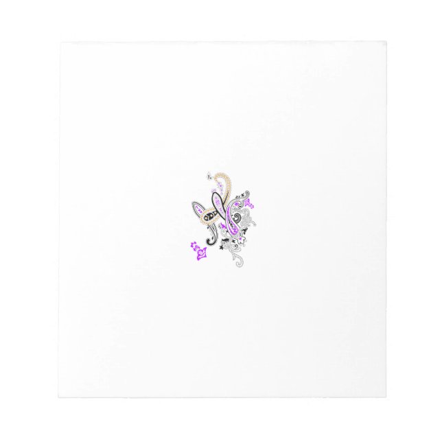 Bloco De Notas Notepad Magnético Laranja avermelhado, magenta púr (Frente)