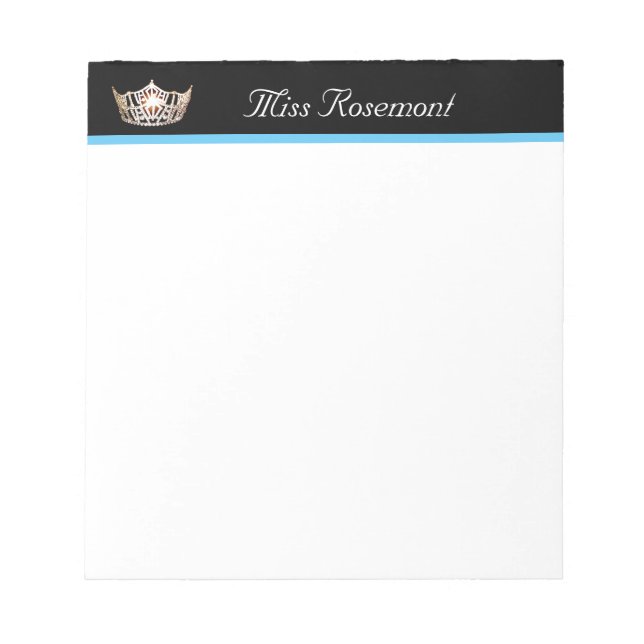 Bloco De Notas Notepad Miss América Crown (Frente)