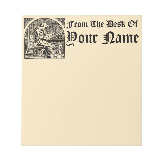 Bloco De Notas Notepad Modelo do Escritório Medieval (Frente)