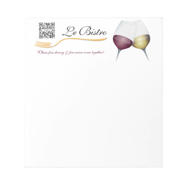 Bloco De Notas Notepad Modelo Fine French Cuisine (Frente)