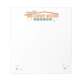 Bloco De Notas Notepad moderno do século 60 com Médio