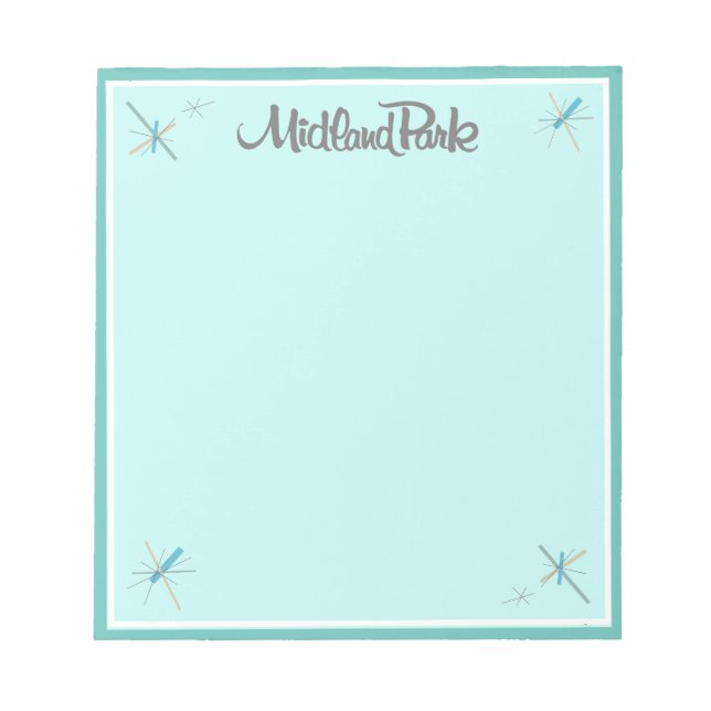 Bloco De Notas Notepad moderno do século Bonito retroativo (Frente)