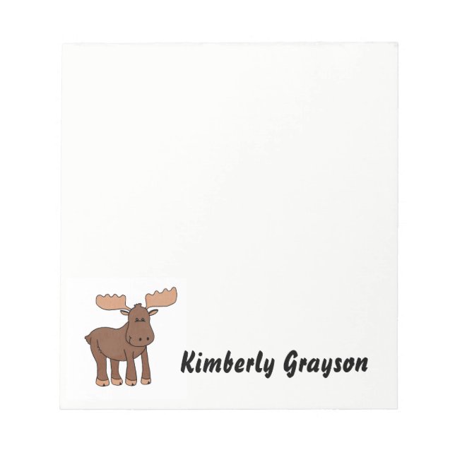 Bloco De Notas Notepad Moose Personalizado (Frente)