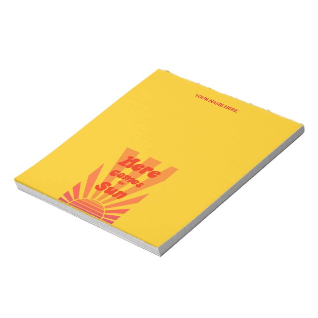 Bloco De Notas Notepad Motivacional Amarelo Personalizado (Invertido)