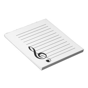 Bloco De Notas Notepad Musical Limpo Grande Árvore