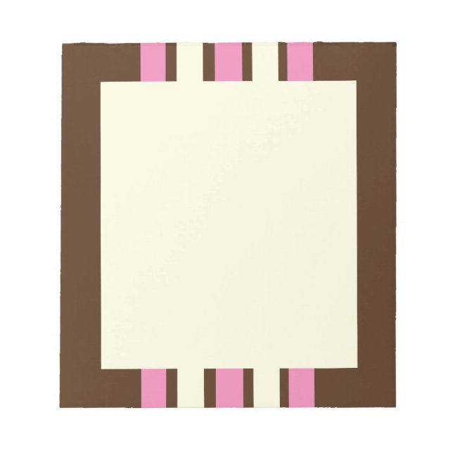 Bloco De Notas Notepad napolitano (castanho, rosa e creme) (Frente)