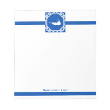 Notepad Náutico Azul e Branco