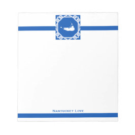 Bloco De Notas Notepad Náutico Azul e Branco