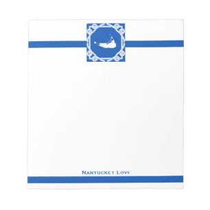 Bloco De Notas Notepad Náutico Azul e Branco