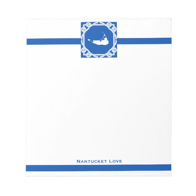 Bloco De Notas Notepad Náutico Azul e Branco (Frente)