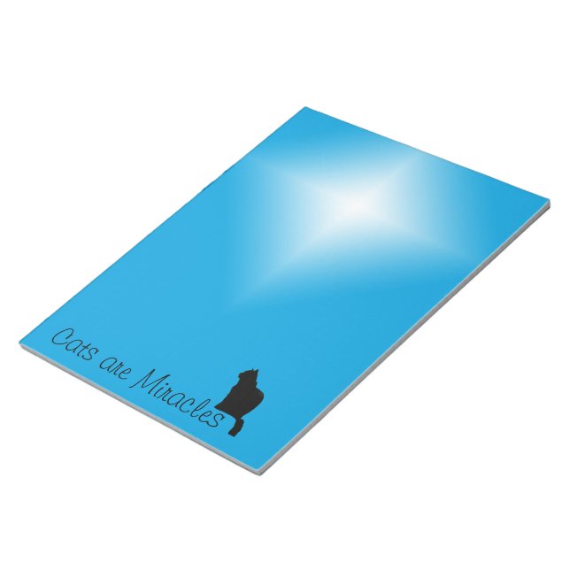 Bloco De Notas Notepad - Os gatos são milagres (Inclinado)