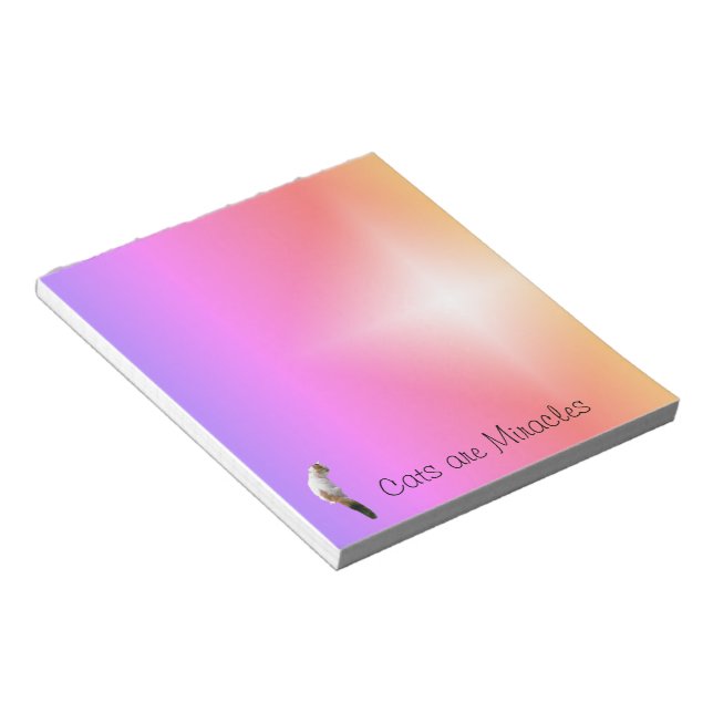 Bloco De Notas Notepad - Os gatos são milagres com estrela (peque (Inclinado)