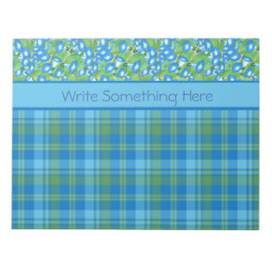 Bloco De Notas Notepad ou Jotter da Manhã Azul