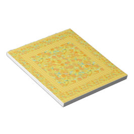 Bloco De Notas Notepad ou Jotter, Ouro Daffodils, Check Gingham