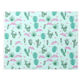 Bloco De Notas Notepad Padrão De Cactus Cute