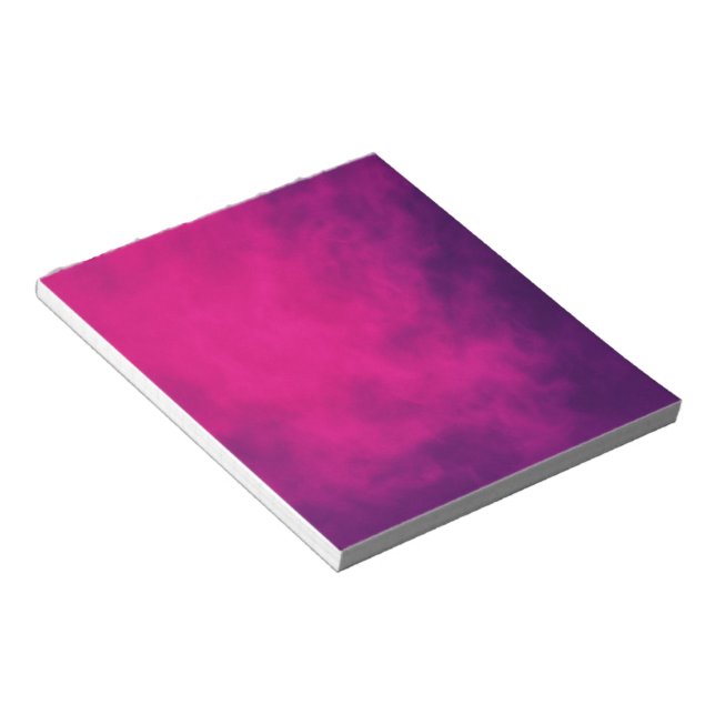 Bloco De Notas Notepad Padrão de Fumaça Rosa e Roxo - Personalizá (Inclinado)