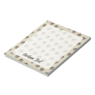 Bloco De Notas Notepad Padrão de Pet Paws