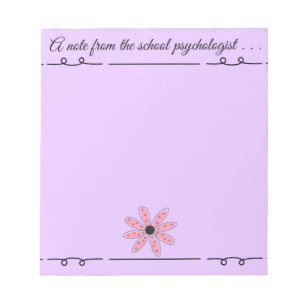 Bloco De Notas Notepad para psicólogos escolares