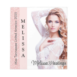 Bloco De Notas Notepad Pequeno do Pageant Glitz Rosa rosa