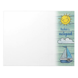 Bloco De Notas Notepad Personalizado 4 Driftwood Beach design