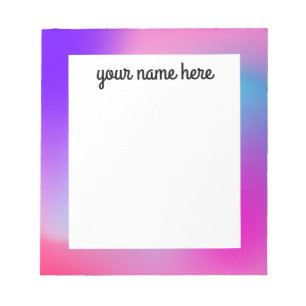 Bloco De Notas Notepad personalizado Abstrato colorido
