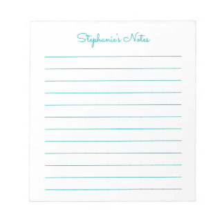 Bloco De Notas Notepad Personalizado Com Links De Teal Simplesmen