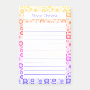 Bloco De Notas Notepad PERSONALIZADO com Padrão de Bolhas Roxas R