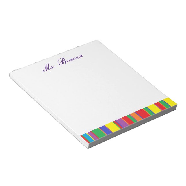Bloco De Notas Notepad Personalizado "Cores" (Inclinado)