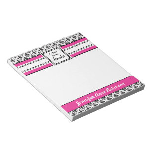 Bloco De Notas Notepad Personalizado da Menina Negra e Rosa Trend